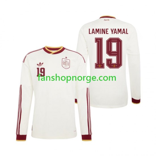 Billige Fotballdrakter Spania Lamine Yamal 19 Herre Bortedrakt World Cup 2026 Langermet