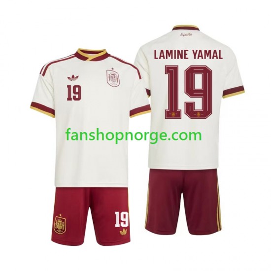 Billige Fotballdrakter Spania Lamine Yamal 19 Barn Bortedrakt World Cup 2026 Kortermet