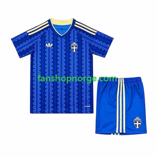 Billige Fotballdrakter Sverige Barn Bortedrakt World Cup 2026 Kortermet