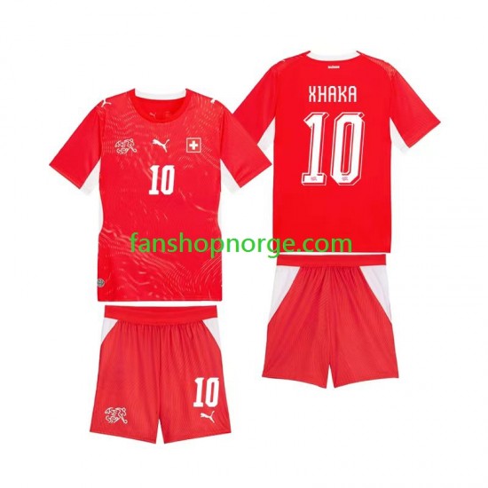 Billige Fotballdrakter Sveits Granit Xhaka 10 Barn Hjemmedrakt World Cup 2026 Kortermet
