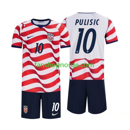 Billige Fotballdrakter USA Christian Pulisic 10 Barn Hjemmedrakt World Cup 2026 Kortermet