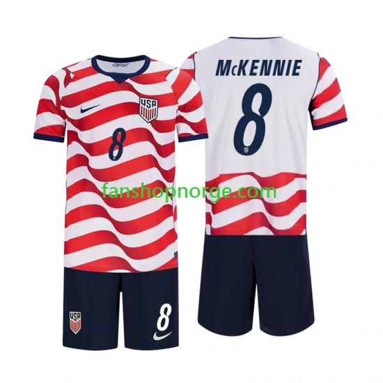 Billige Fotballdrakter USA Weston McKennie 8 Barn Hjemmedrakt World Cup 2026 Kortermet