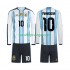 Billige Fotballdrakter Argentina Maradona 10 Barn Hjemmedrakt World Cup 2026 Langermet
