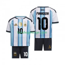 Billige Fotballdrakter Argentina Maradona 10 Barn Hjemmedrakt World Cup 2026 Kortermet