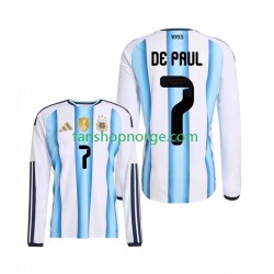 Billige Fotballdrakter Argentina Rodrigo De Paul 7 Herre Hjemmedrakt World Cup 2026 Langermet