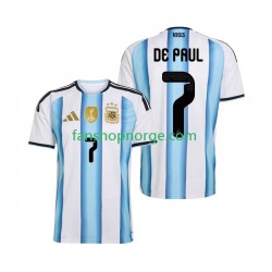 Billige Fotballdrakter Argentina Rodrigo De Paul 7 Herre Hjemmedrakt World Cup 2026 Kortermet