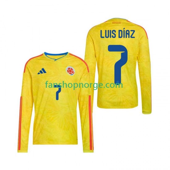 Billige Fotballdrakter Colombia Luis Diaz 7 Herre Hjemmedrakt World Cup 2026 Langermet