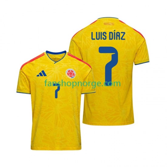 Billige Fotballdrakter Colombia Luis Diaz 7 Herre Hjemmedrakt World Cup 2026 Kortermet