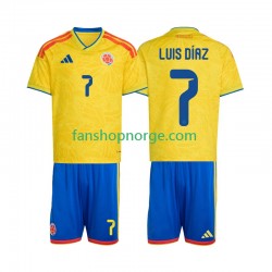 Billige Fotballdrakter Colombia Luis Diaz 7 Barn Hjemmedrakt World Cup 2026 Kortermet