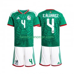 Billige Fotballdrakter Mexico Edson Alvarez 4 Barn Hjemmedrakt World Cup 2026 Kortermet