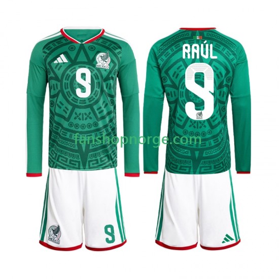 Billige Fotballdrakter Mexico Raul Jimenez 9 Barn Hjemmedrakt World Cup 2026 Langermet