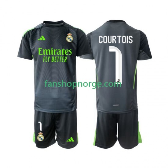 Billige Fotballdrakter Real Madrid Thibaut Courtois 1 Keeper Barn Tredjedrakt 2025-2026 Kortermet