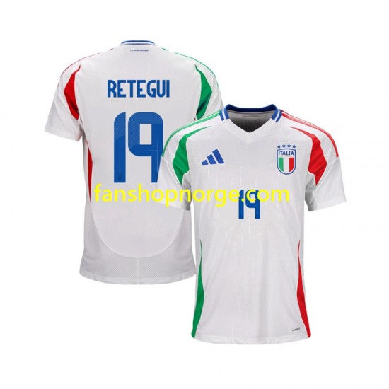 Billige Fotballdrakter Italia Mateo Retegui 19 Herre Bortedrakt 2024 Kortermet