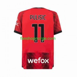 Billige Fotballdrakter AC Milan Christian Pulisic 11 Herre Hjemmedrakt 2023-2024 Kortermet