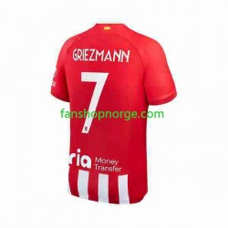Billige Fotballdrakter Atlético Madrid 2 Antoine Griezmann 7 Herre Hjemmedrakt 2023-2024 Kortermet