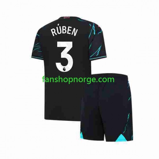 Billige Fotballdrakter Manchester City Ruben 3 Barn Tredjedrakt 2023-2024 Kortermet