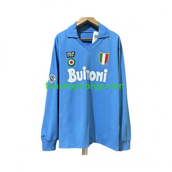 Billige Fotballdrakter Napoli 1987 1988 Retro Herre Hjemmedrakt Langermet