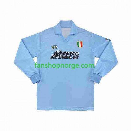 Billige Fotballdrakter Napoli 1990 1991 Retro Herre Hjemmedrakt Langermet