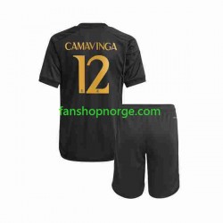 Billige Fotballdrakter Real Madrid Eduardo Camavinga 12 Barn Tredjedrakt 2023-2024 Kortermet