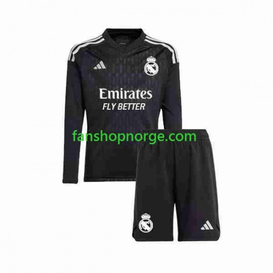 Billige Fotballdrakter Real Madrid Keeper Barn Bortedrakt 2023-2024 Langermet