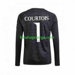 Billige Fotballdrakter Real Madrid Thibaut Courtois 1 Keeper Herre Bortedrakt 2023-2024 Langermet