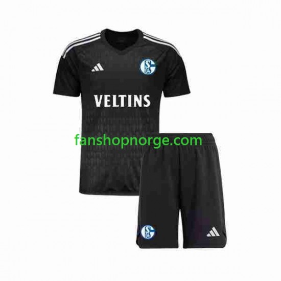 Billige Fotballdrakter Schalke 04 Keeper Barn Bortedrakt 2023-2024 Kortermet
