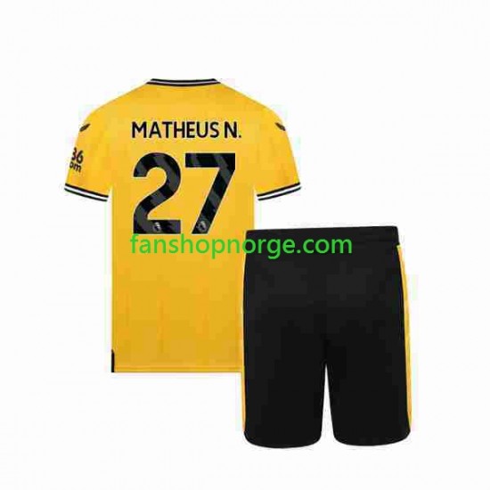 Billige Fotballdrakter Wolverhampton Wanderers Matheus Nunes 27 Barn Hjemmedrakt 2023-2024 Kortermet