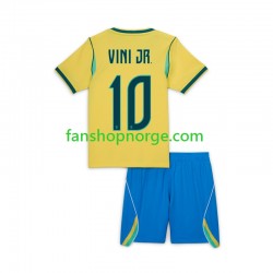 Billige Fotballdrakter Brasil Vinicius Junior 10 Barn Hjemmedrakt World Cup 2026 Kortermet