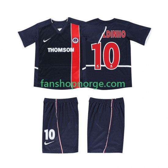Billige Fotballdrakter AC Milan RONALDINHO 10 2003 Retro Barn Hjemmedrakt 2002 Kortermet