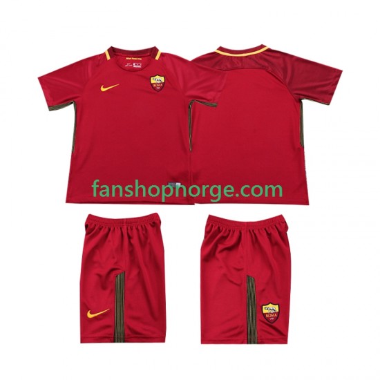 Billige Fotballdrakter Roma 2017-2018 Retro Barn Hjemmedrakt Kortermet