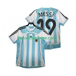 Billige Fotballdrakter Argentina MESSI 19 Retro Herre Hjemmedrakt 2006 Kortermet