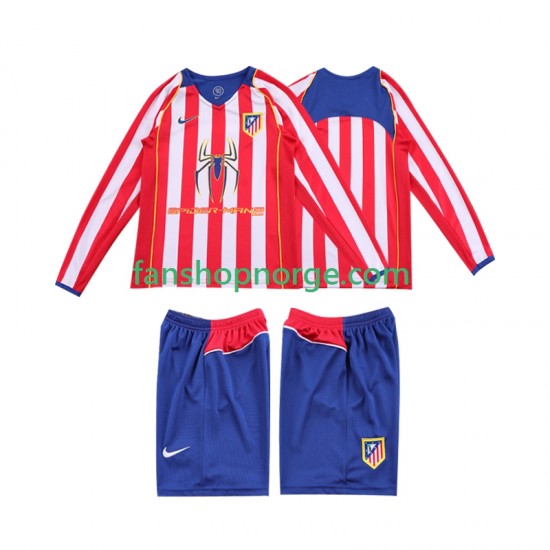 Billige Fotballdrakter Atlético Madrid 2005 Retro Barn Hjemmedrakt 2004 Langermet