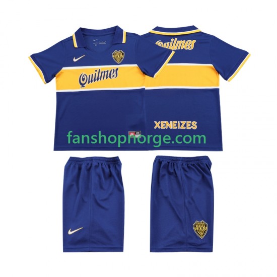 Billige Fotballdrakter CA Boca Juniors 1996 1997 Retro Barn Hjemmedrakt Kortermet
