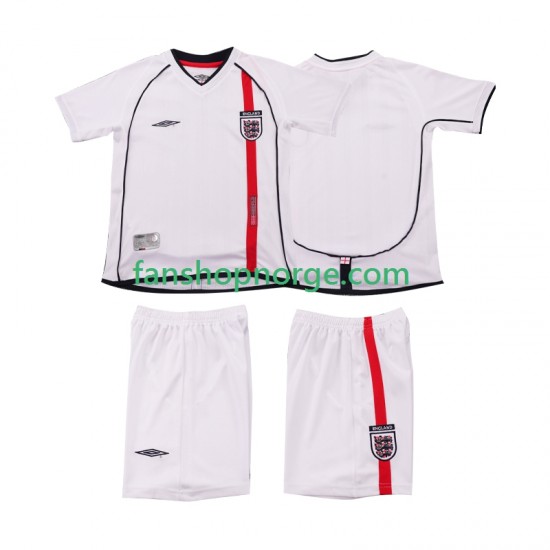 Billige Fotballdrakter England Retro Barn Hjemmedrakt 2002 Kortermet