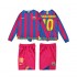 Billige Fotballdrakter FC Barcelona RONALDINHO 10 2005 Retro Barn Hjemmedrakt 2006 Langermet