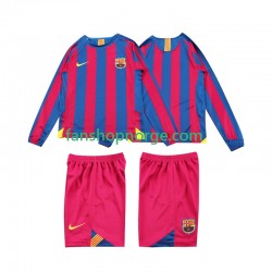 Billige Fotballdrakter FC Barcelona 2005 Retro Barn Hjemmedrakt 2006 Langermet