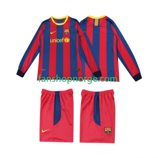 Billige Fotballdrakter FC Barcelona Retro Barn Hjemmedrakt 2011 2010 Langermet
