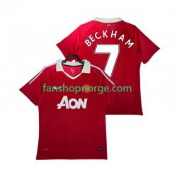 Billige Fotballdrakter Manchester United BECKHAM 7 Retro Herre Hjemmedrakt 2011 2010 Kortermet