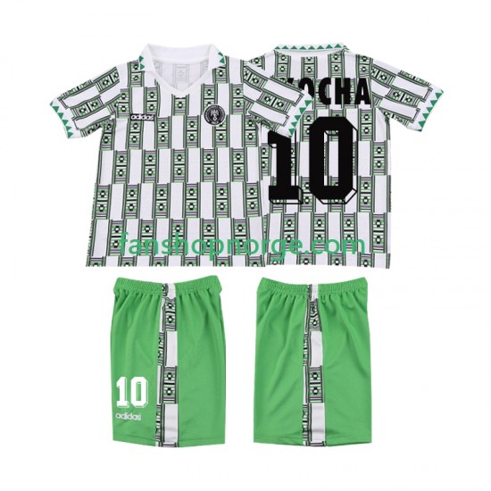 Billige Fotballdrakter Nigeria OKOCHA 10 Retro Barn Bortedrakt 1994 Kortermet