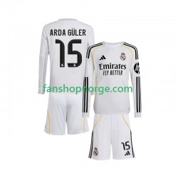 Billige Fotballdrakter Real Madrid Arda Guler 15 Barn Hjemmedrakt 2025-2026 Langermet
