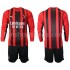 Billige Fotballdrakter AC Milan Barn Hjemmedrakt 2021-2022 Langermet