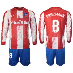 Billige Fotballdrakter Atlético Madrid GRIEZMANN 8 Barn Hjemmedrakt 2021-2022 Langermet