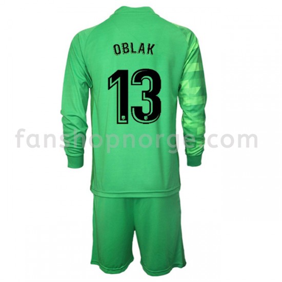 Billige Fotballdrakter Atlético Madrid Keeper Jan Oblak 13 Barn Tredjedrakt 2021-2022 Langermet