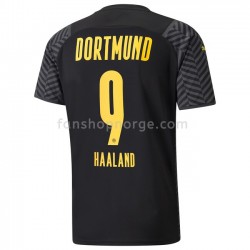Billige Fotballdrakter BVB Borussia Dortmund Erling Haaland 9 Bortedrakt 2021-2022 Kortermet