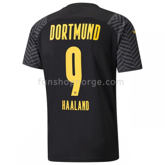 Billige Fotballdrakter BVB Borussia Dortmund Erling Haaland 9 Bortedrakt 2021-2022 Kortermet