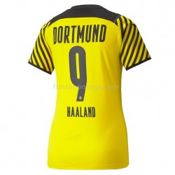 Billige Fotballdrakter BVB Borussia Dortmund Erling Haaland 9 Dame Hjemmedrakt 2021-2022 Kortermet