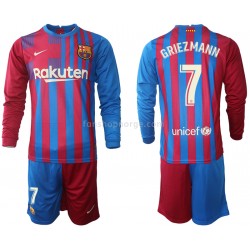 Billige Fotballdrakter FC Barcelona Antoine Griezmann 7 Barn Hjemmedrakt 2021-2022 Langermet