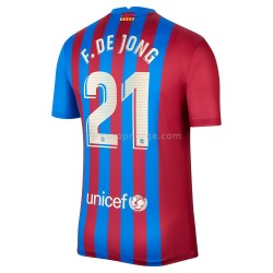Billige Fotballdrakter FC Barcelona F.De Jong 21 Hjemmedrakt 2021-2022 Kortermet