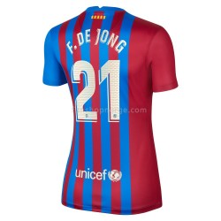 Billige Fotballdrakter FC Barcelona F.De Jong 21 Dame Hjemmedrakt 2021-2022 Kortermet