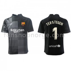 Billige Fotballdrakter FC Barcelona Keeper Ter Stegen 1 Bortedrakt 2021-2022 Kortermet